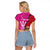 Barbados and Guyana Cricket Personalized Raglan Cropped T Shirt Royals Amazon Warriors Together - Wonder Print Shop