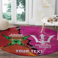 Barbados and Guyana Cricket Personalized Round Carpet Royals Amazon Warriors Together - Wonder Print Shop