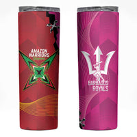 Barbados and Guyana Cricket Skinny Tumbler Royals Amazon Warriors Together - Wonder Print Shop