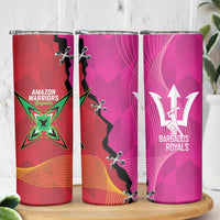 Barbados and Guyana Cricket Skinny Tumbler Royals Amazon Warriors Together - Wonder Print Shop