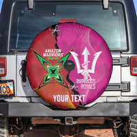 Barbados and Guyana Cricket Personalized Spare Tire Cover Royals Amazon Warriors Together - Wonder Print Shop