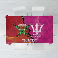 Barbados and Guyana Cricket Personalized Tablecloth Royals Amazon Warriors Together - Wonder Print Shop