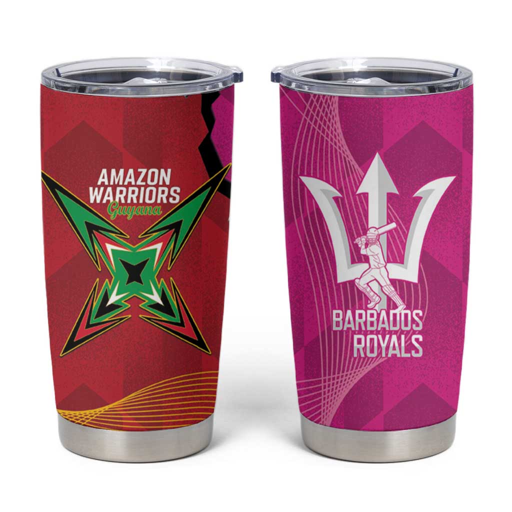 Barbados and Guyana Cricket Tumbler Cup Royals Amazon Warriors Together - Wonder Print Shop