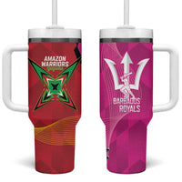 Barbados and Guyana Cricket Tumbler With Handle Royals Amazon Warriors Together - Wonder Print Shop