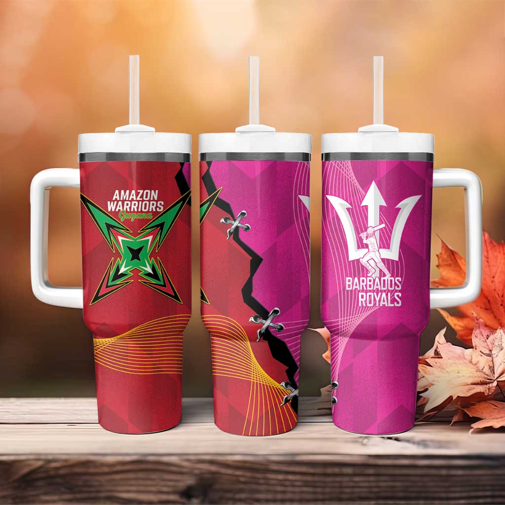 Barbados and Guyana Cricket Tumbler With Handle Royals Amazon Warriors Together - Wonder Print Shop