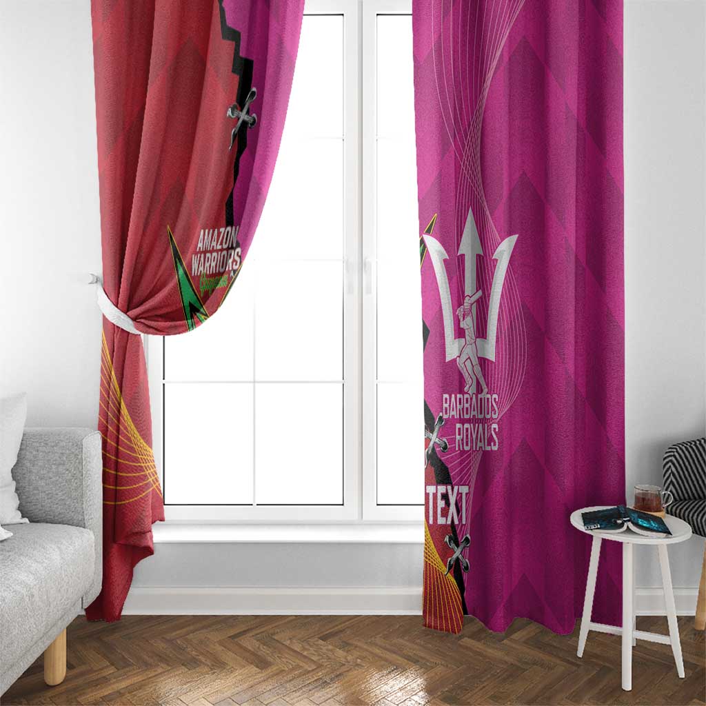 Barbados and Guyana Cricket Personalized Window Curtain Royals Amazon Warriors Together - Wonder Print Shop