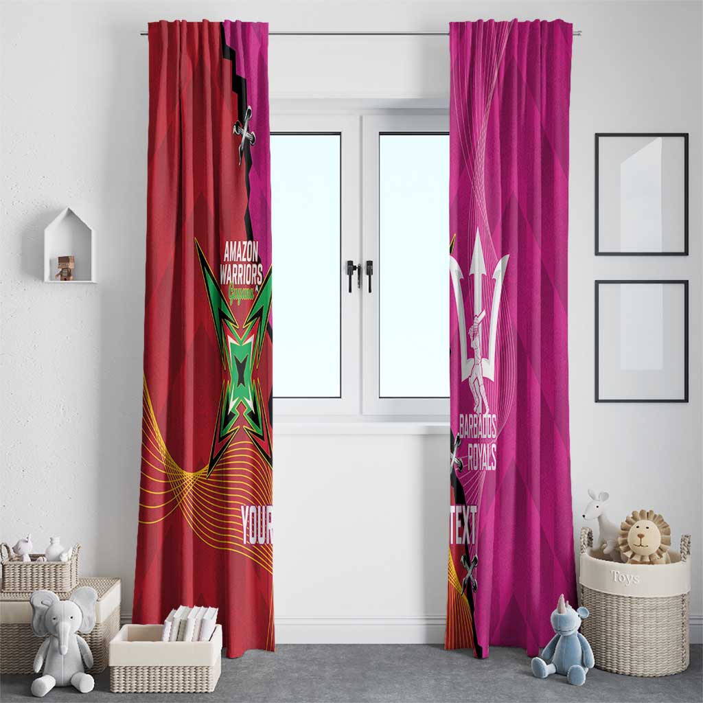 Barbados and Guyana Cricket Personalized Window Curtain Royals Amazon Warriors Together - Wonder Print Shop