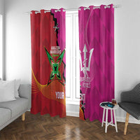 Barbados and Guyana Cricket Personalized Window Curtain Royals Amazon Warriors Together - Wonder Print Shop