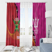 Barbados and Guyana Cricket Personalized Window Curtain Royals Amazon Warriors Together - Wonder Print Shop