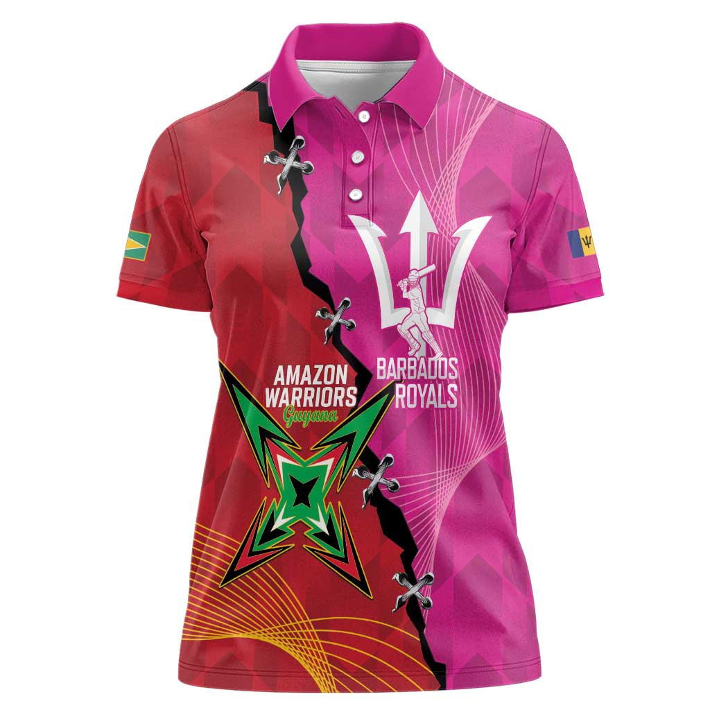 Barbados and Guyana Cricket Personalized Women Polo Shirt Royals Amazon Warriors Together - Wonder Print Shop
