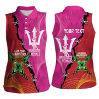 Barbados and Guyana Cricket Personalized Women Sleeveless Polo Shirt Royals Amazon Warriors Together - Wonder Print Shop