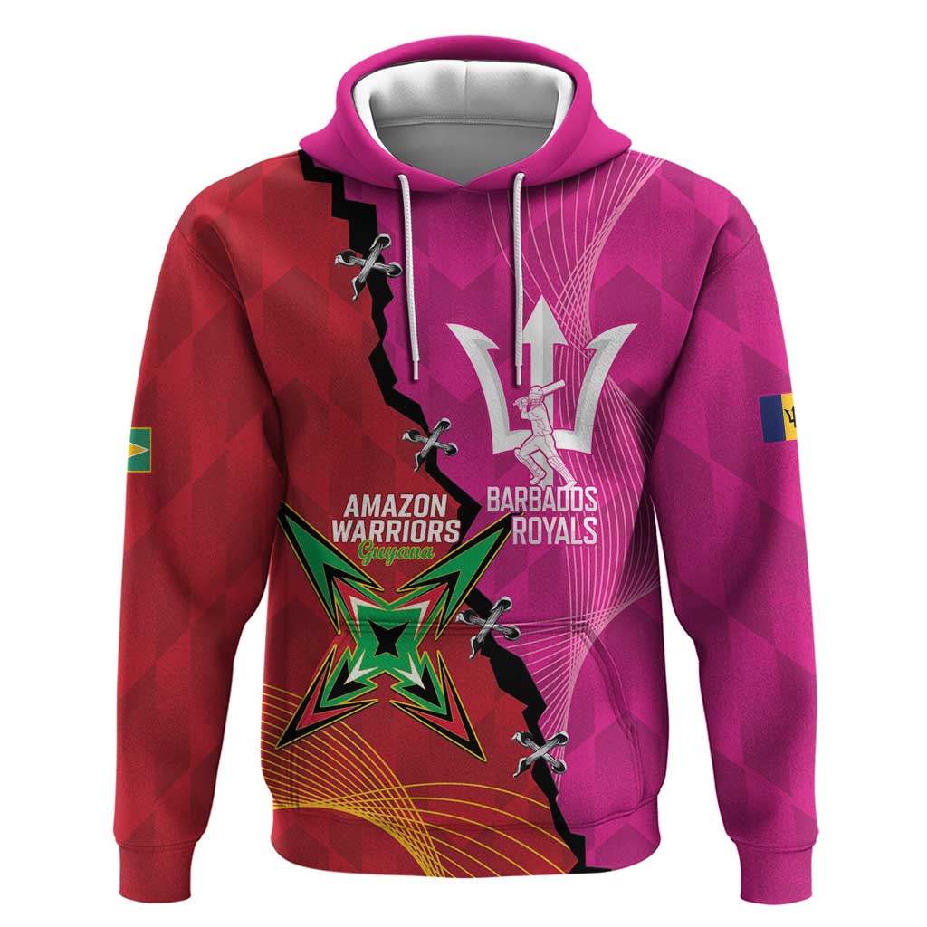 Barbados and Guyana Cricket Personalized Zip Hoodie Royals Amazon Warriors Together - Wonder Print Shop