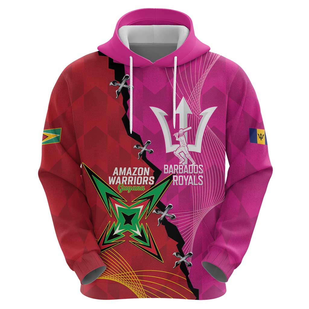 Barbados and Guyana Cricket Personalized Zip Hoodie Royals Amazon Warriors Together - Wonder Print Shop