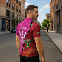 Barbados and Guyana Cricket Personalized Zipper Polo Shirt Royals Amazon Warriors Together - Wonder Print Shop