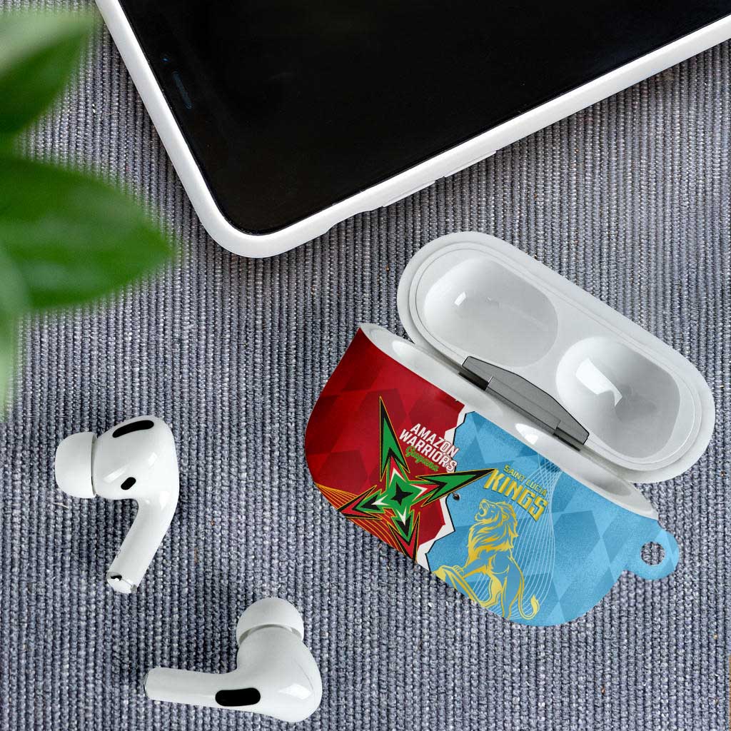 Saint Lucia and Guyana Cricket Personalized AirPods Case Kings Amazon Warriors Together - Wonder Print Shop