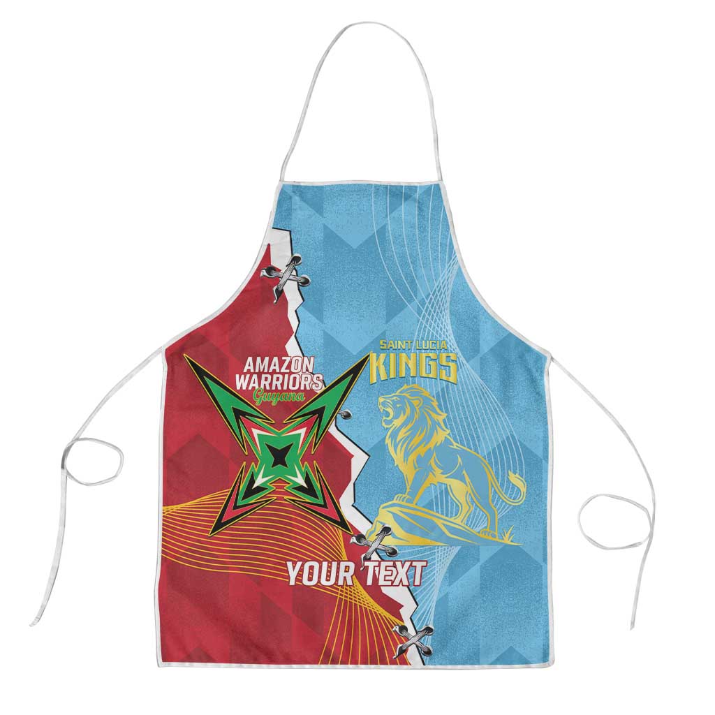 Saint Lucia and Guyana Cricket Personalized Apron Kings Amazon Warriors Together - Wonder Print Shop
