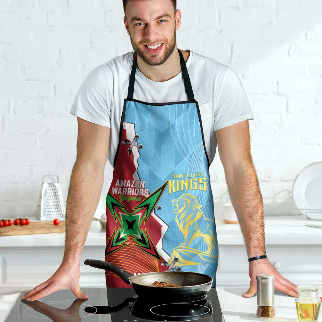 Saint Lucia and Guyana Cricket Personalized Apron Kings Amazon Warriors Together - Wonder Print Shop