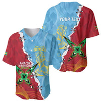 Saint Lucia and Guyana Cricket Personalized Baseball Jersey Kings Amazon Warriors Together - Wonder Print Shop
