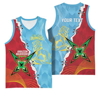 Saint Lucia and Guyana Cricket Personalized Basketball Jersey Kings Amazon Warriors Together - Wonder Print Shop