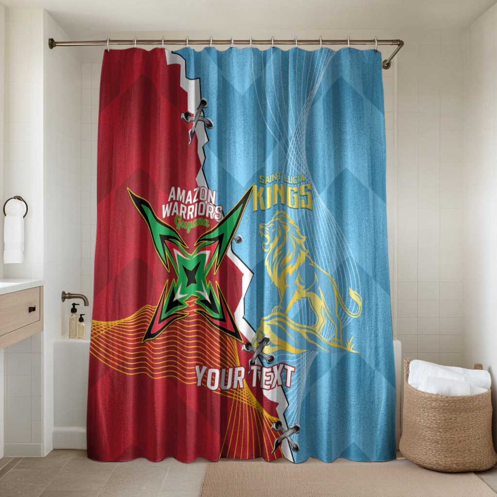 Saint Lucia and Guyana Cricket Personalized Bathroom Set Kings Amazon Warriors Together - Wonder Print Shop