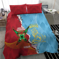 Saint Lucia and Guyana Cricket Personalized Bedding Set Kings Amazon Warriors Together - Wonder Print Shop