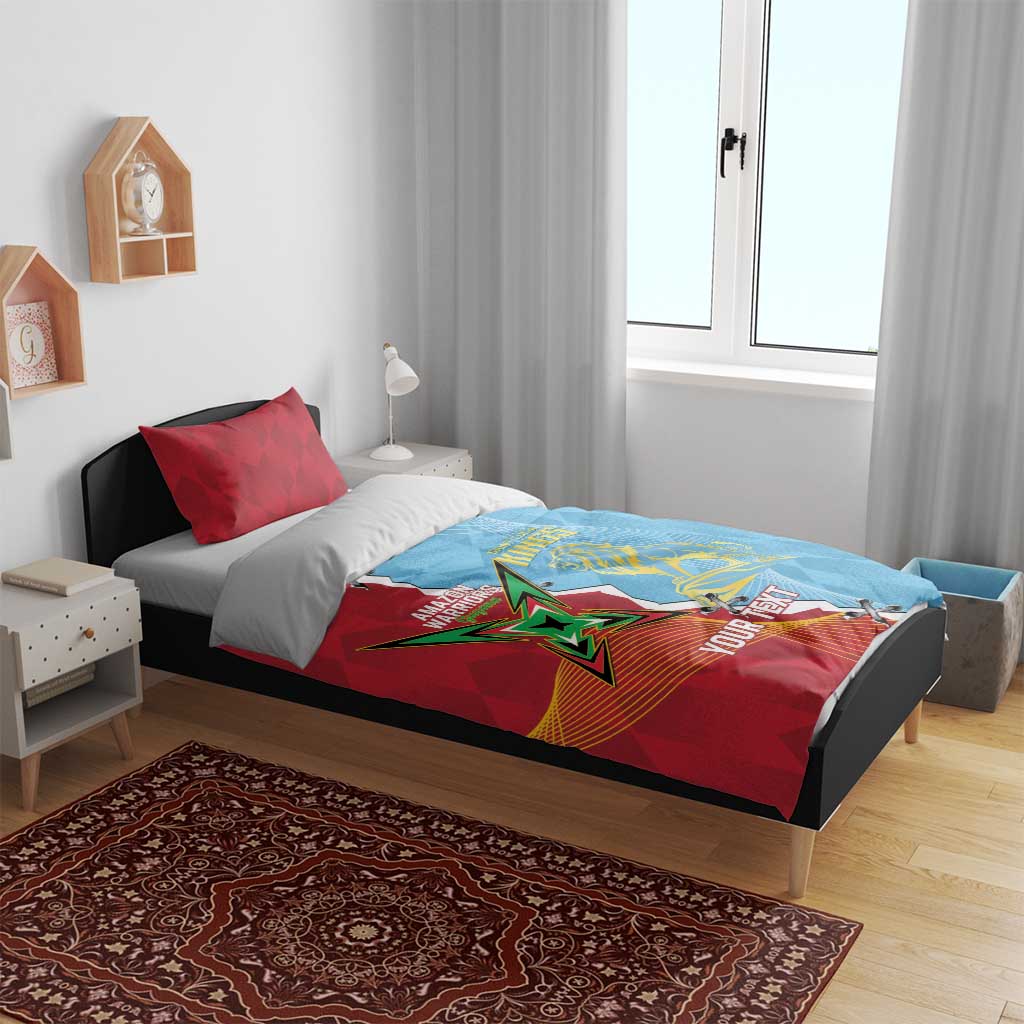 Saint Lucia and Guyana Cricket Personalized Bedding Set Kings Amazon Warriors Together - Wonder Print Shop