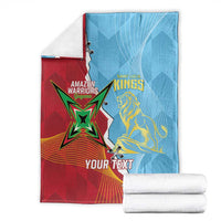 Saint Lucia and Guyana Cricket Personalized Blanket Kings Amazon Warriors Together - Wonder Print Shop