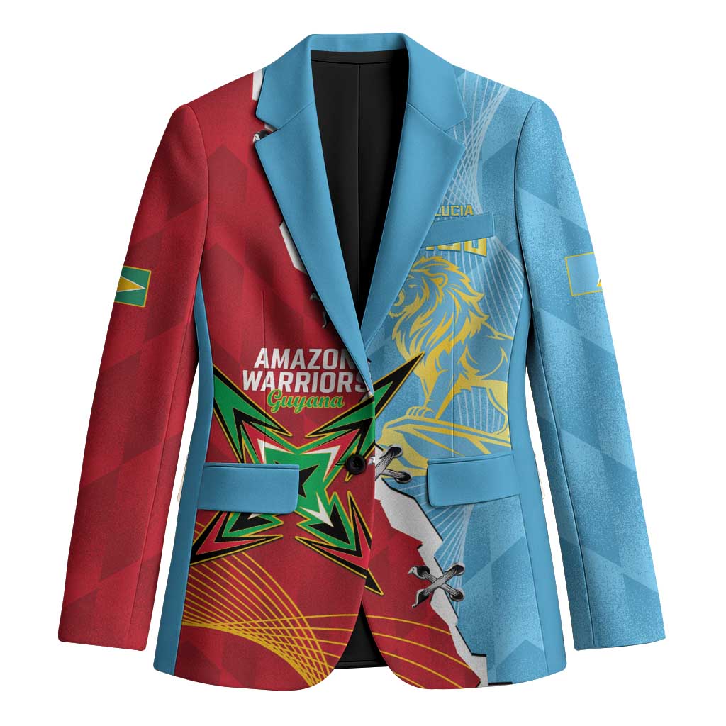 Saint Lucia and Guyana Cricket Personalized Blazer Kings Amazon Warriors Together - Wonder Print Shop