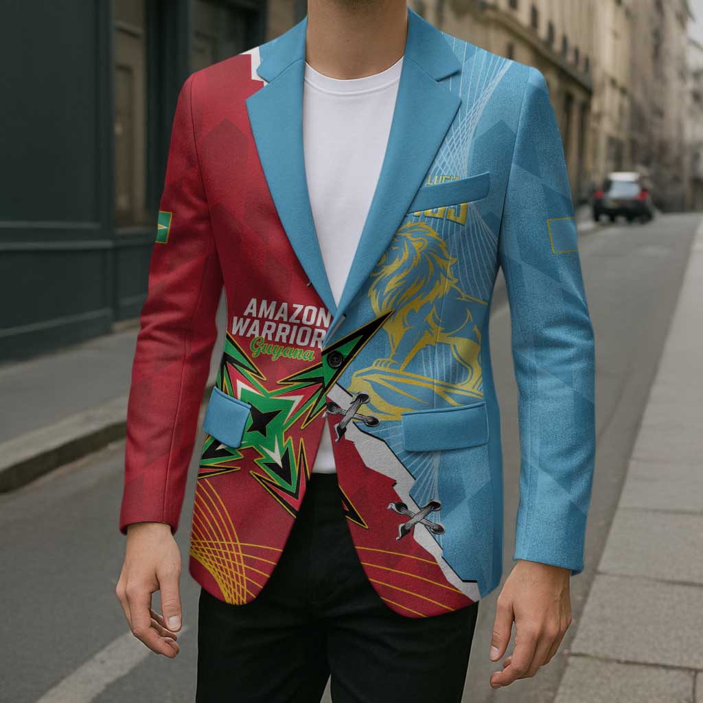 Saint Lucia and Guyana Cricket Personalized Blazer Kings Amazon Warriors Together - Wonder Print Shop