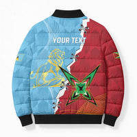 Saint Lucia and Guyana Cricket Personalized Bomber Puffer Jacket Kings Amazon Warriors Together - Wonder Print Shop