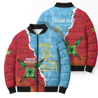 Saint Lucia and Guyana Cricket Personalized Bomber Puffer Jacket Kings Amazon Warriors Together - Wonder Print Shop