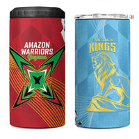 Saint Lucia and Guyana Cricket 4 in 1 Can Cooler Tumbler Kings Amazon Warriors Together - Wonder Print Shop