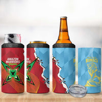 Saint Lucia and Guyana Cricket 4 in 1 Can Cooler Tumbler Kings Amazon Warriors Together - Wonder Print Shop