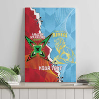 Saint Lucia and Guyana Cricket Personalized Canvas Wall Art Kings Amazon Warriors Together - Wonder Print Shop