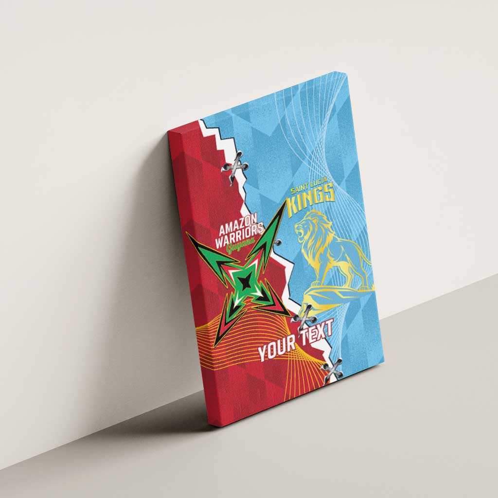 Saint Lucia and Guyana Cricket Personalized Canvas Wall Art Kings Amazon Warriors Together - Wonder Print Shop
