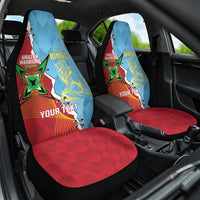 Saint Lucia and Guyana Cricket Personalized Car Seat Cover Kings Amazon Warriors Together - Wonder Print Shop