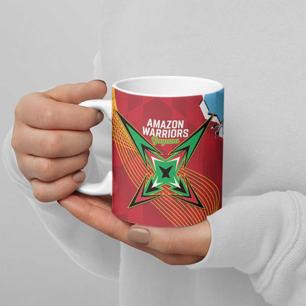 Saint Lucia and Guyana Cricket Ceramic Mug Kings Amazon Warriors Together - Wonder Print Shop