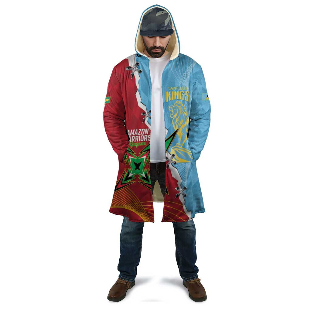 Saint Lucia and Guyana Cricket Personalized Cloak Kings Amazon Warriors Together - Wonder Print Shop