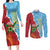 Saint Lucia and Guyana Cricket Personalized Couples Matching Long Sleeve Bodycon Dress and Long Sleeve Button Shirt Kings Amazon Warriors Together - Wonder Print Shop