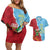 Saint Lucia and Guyana Cricket Personalized Couples Matching Off Shoulder Short Dress and Hawaiian Shirt Kings Amazon Warriors Together - Wonder Print Shop
