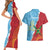 Saint Lucia and Guyana Cricket Personalized Couples Matching Short Sleeve Bodycon Dress and Hawaiian Shirt Kings Amazon Warriors Together - Wonder Print Shop
