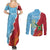 Saint Lucia and Guyana Cricket Personalized Couples Matching Summer Maxi Dress and Long Sleeve Button Shirt Kings Amazon Warriors Together - Wonder Print Shop