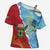Saint Lucia and Guyana Cricket Personalized Cross Shoulder Shirt Kings Amazon Warriors Together - Wonder Print Shop