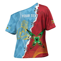 Saint Lucia and Guyana Cricket Personalized Cross Shoulder Shirt Kings Amazon Warriors Together - Wonder Print Shop