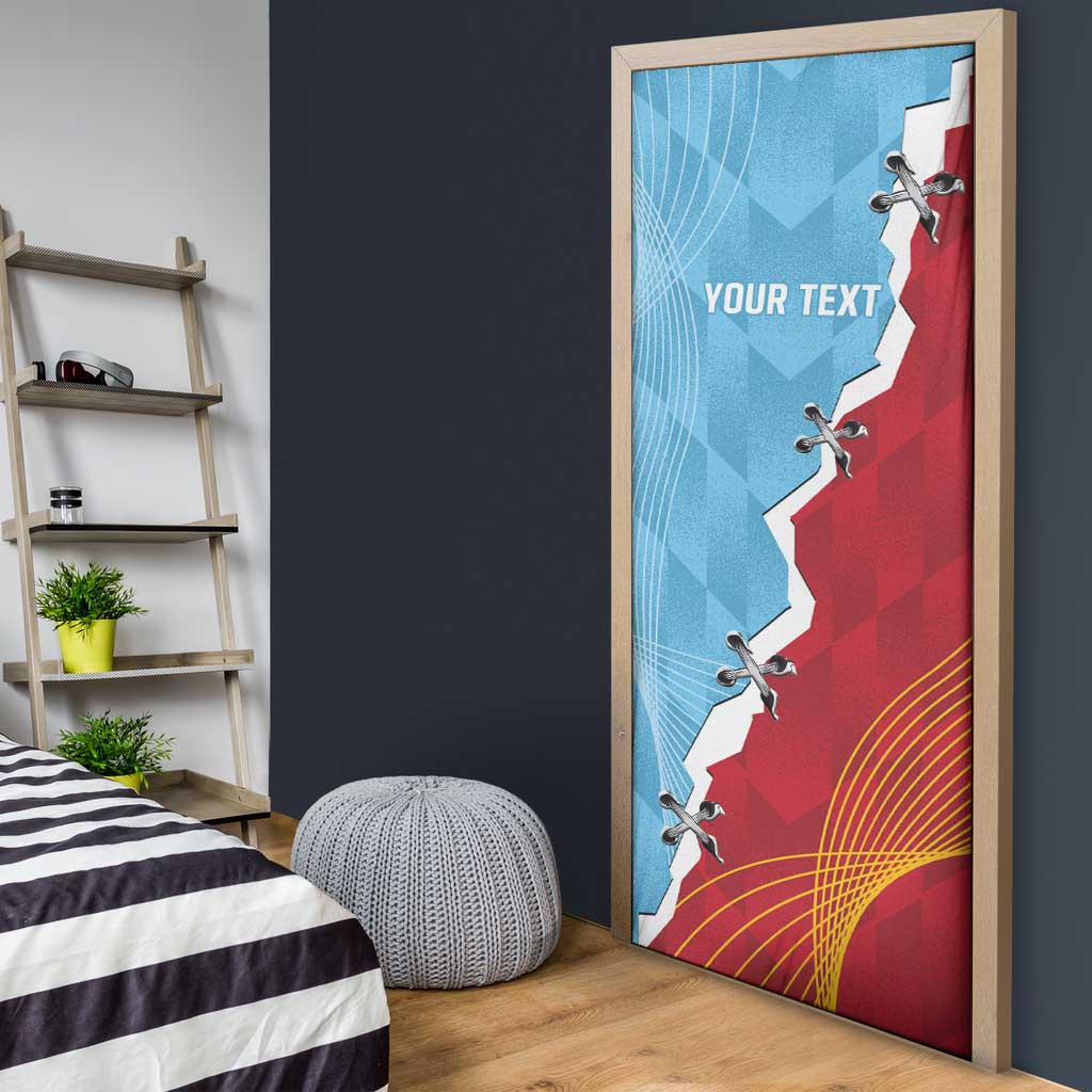 Saint Lucia and Guyana Cricket Personalized Door Cover Kings Amazon Warriors Together - Wonder Print Shop