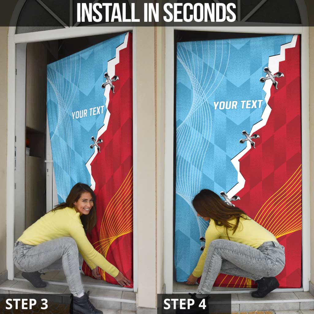 Saint Lucia and Guyana Cricket Personalized Door Cover Kings Amazon Warriors Together - Wonder Print Shop