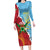 Saint Lucia and Guyana Cricket Personalized Family Matching Long Sleeve Bodycon Dress and Hawaiian Shirt Kings Amazon Warriors Together - Wonder Print Shop