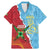 Saint Lucia and Guyana Cricket Personalized Family Matching Mermaid Dress and Hawaiian Shirt Kings Amazon Warriors Together - Wonder Print Shop