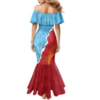 Saint Lucia and Guyana Cricket Personalized Family Matching Mermaid Dress and Hawaiian Shirt Kings Amazon Warriors Together - Wonder Print Shop