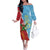 Saint Lucia and Guyana Cricket Personalized Family Matching Off The Shoulder Long Sleeve Dress and Hawaiian Shirt Kings Amazon Warriors Together - Wonder Print Shop